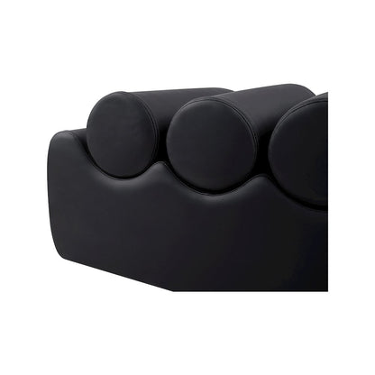 Rumble Black Vegan Leather Bench