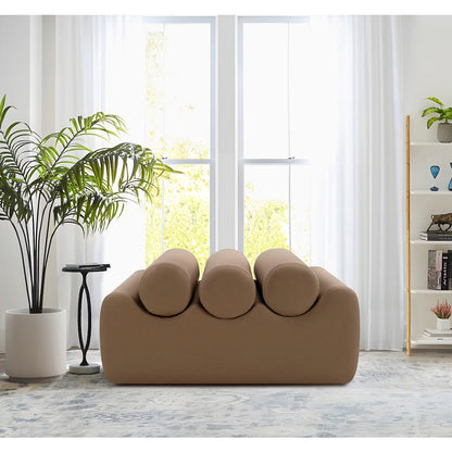 Rumble Brown Vegan Leather Bench