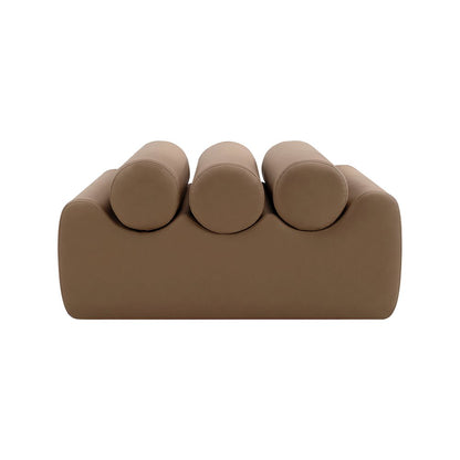Rumble Brown Vegan Leather Bench