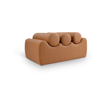 Rumble Cognac Vegan Leather Bench