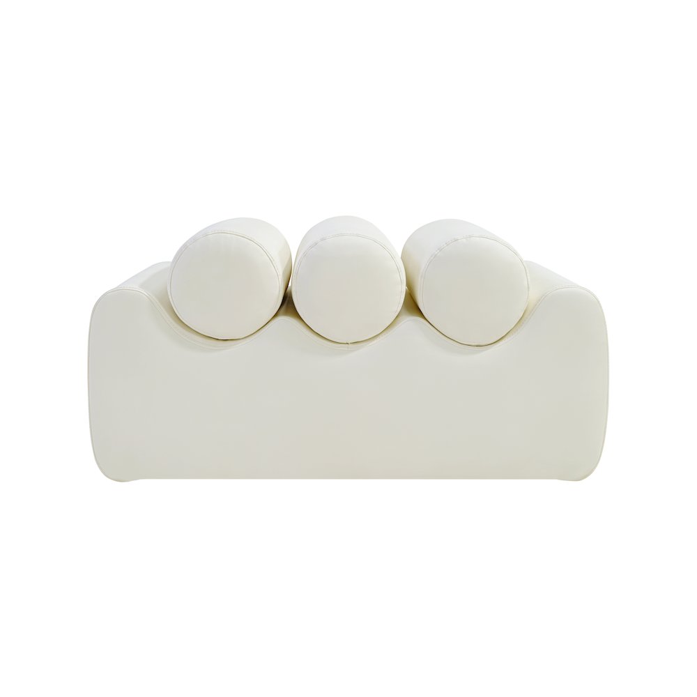 Rumble Cream Vegan Leather Bench