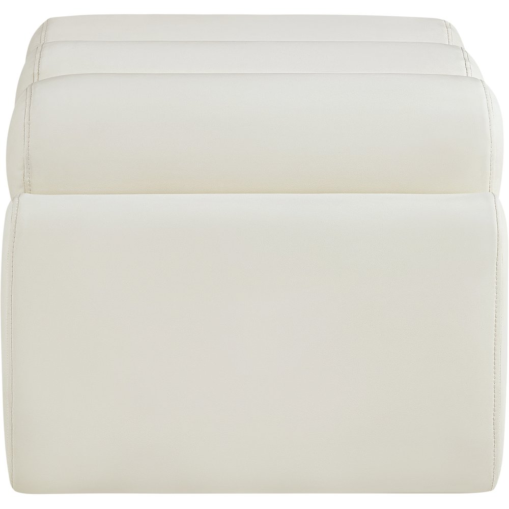 Rumble Cream Vegan Leather Bench