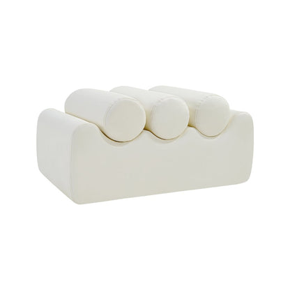 Rumble Cream Vegan Leather Bench