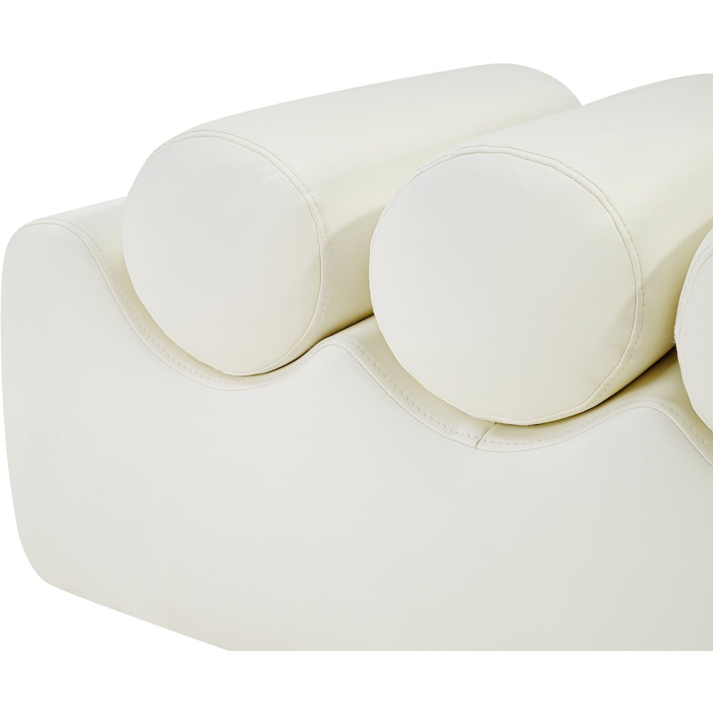 Rumble Cream Vegan Leather Bench