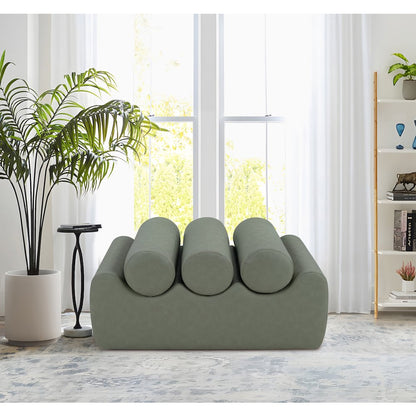 Rumble Green Vegan Leather Bench