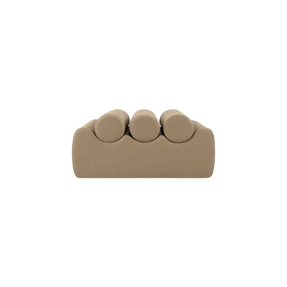 Rumble Tan Vegan Leather Bench