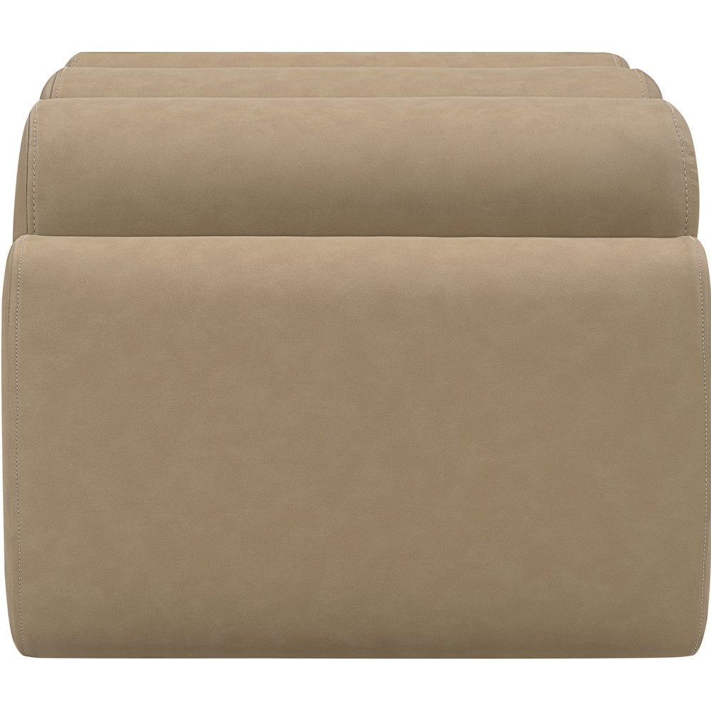 Rumble Tan Vegan Leather Bench
