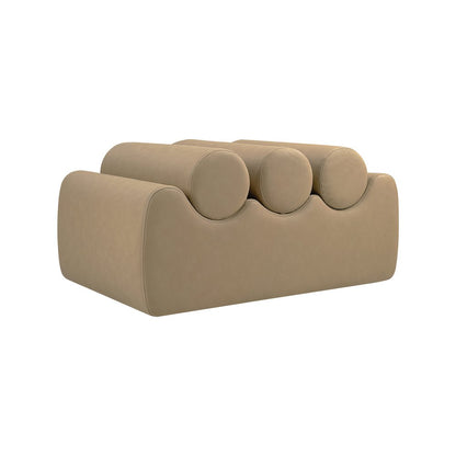 Rumble Tan Vegan Leather Bench