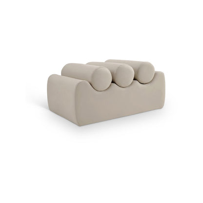 Rumble Taupe Vegan Leather Bench