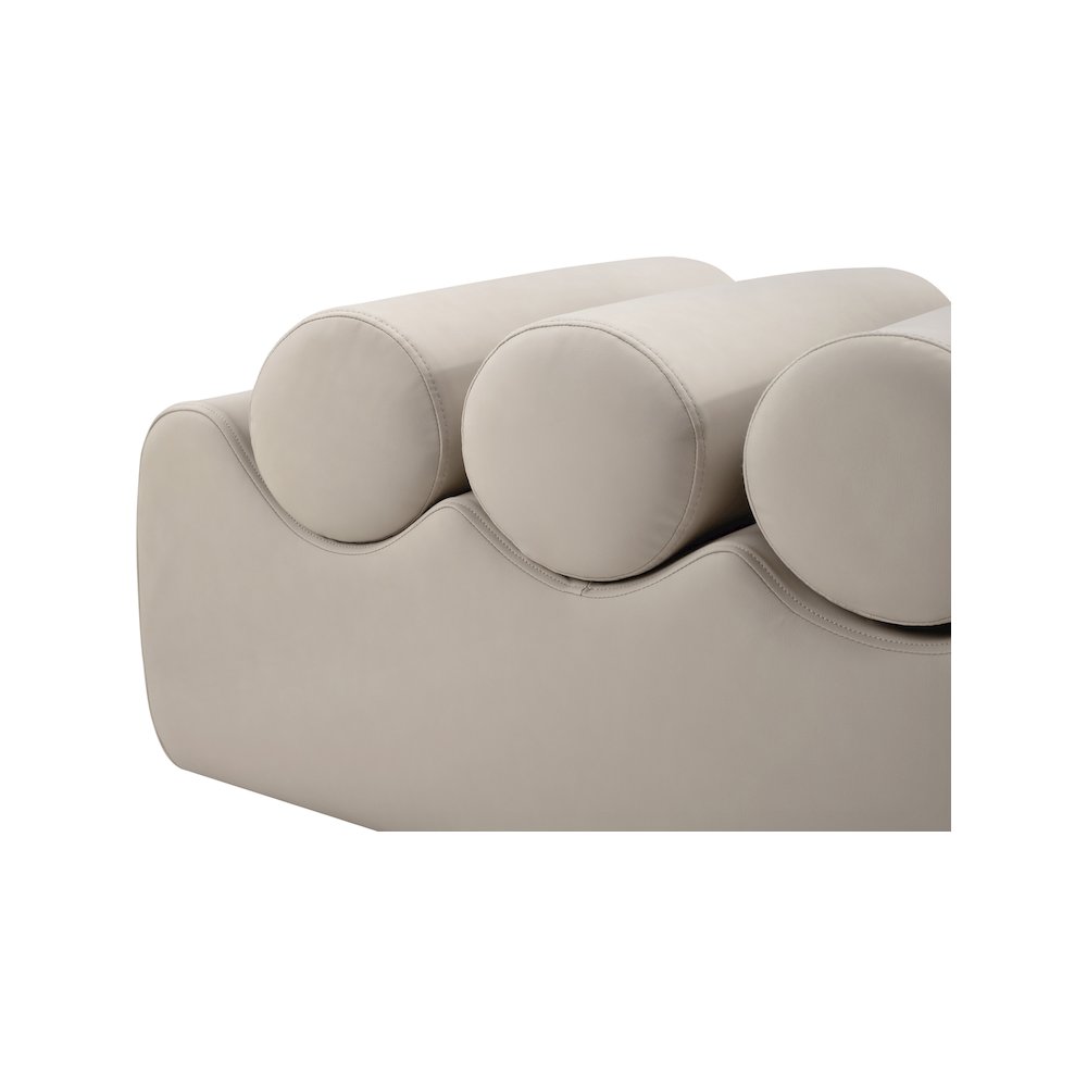 Rumble Taupe Vegan Leather Bench
