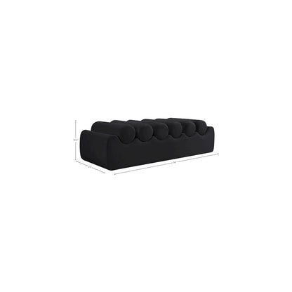 Rumble Black Vegan Leather Bench