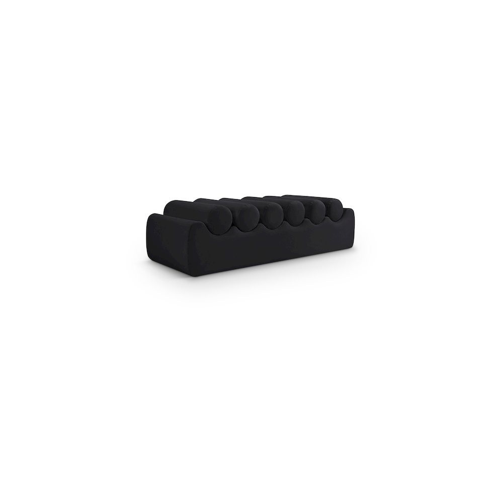 Rumble Black Vegan Leather Bench
