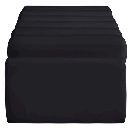 Rumble Black Vegan Leather Bench