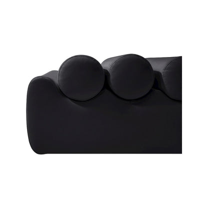 Rumble Black Vegan Leather Bench