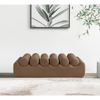 Rumble Brown Vegan Leather Bench