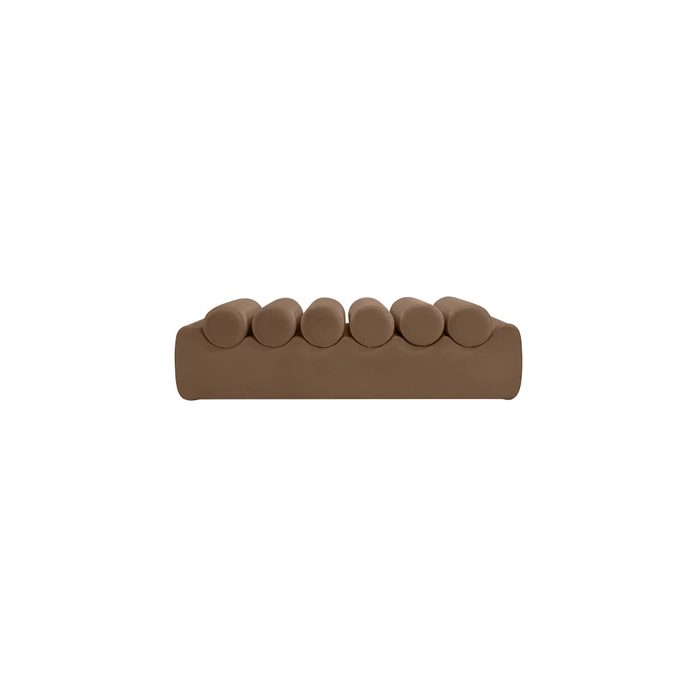 Rumble Brown Vegan Leather Bench