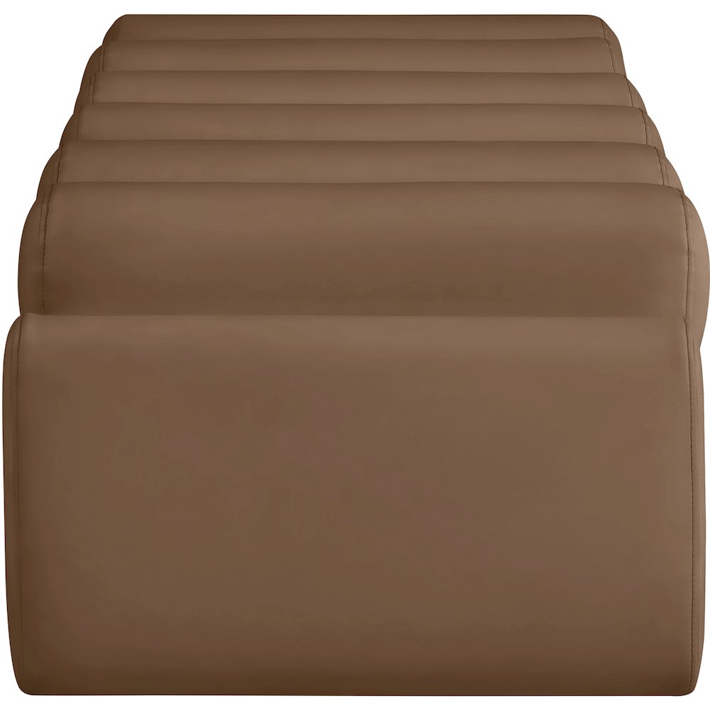 Rumble Brown Vegan Leather Bench