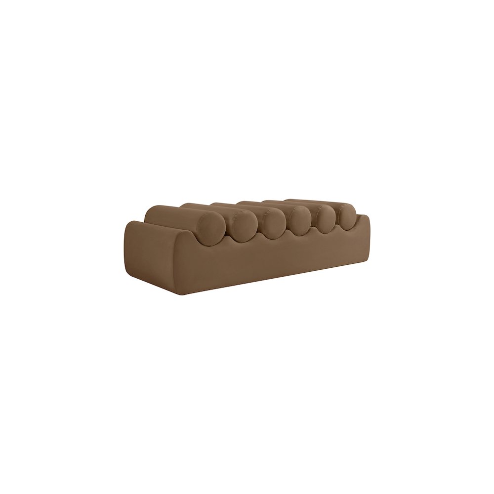 Rumble Brown Vegan Leather Bench