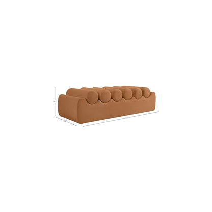 Rumble Cognac Vegan Leather Bench