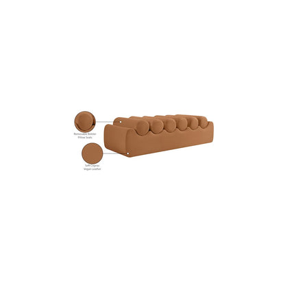 Rumble Cognac Vegan Leather Bench