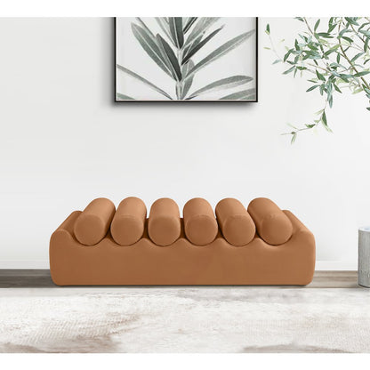 Rumble Cognac Vegan Leather Bench