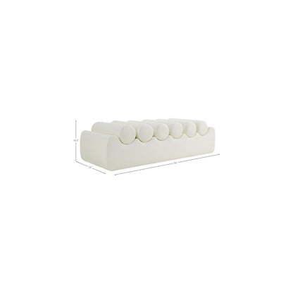 Rumble Cream Vegan Leather Bench