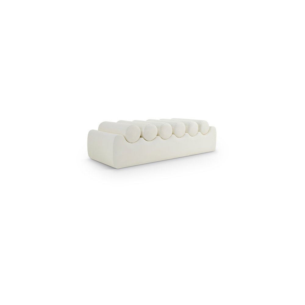 Rumble Cream Vegan Leather Bench
