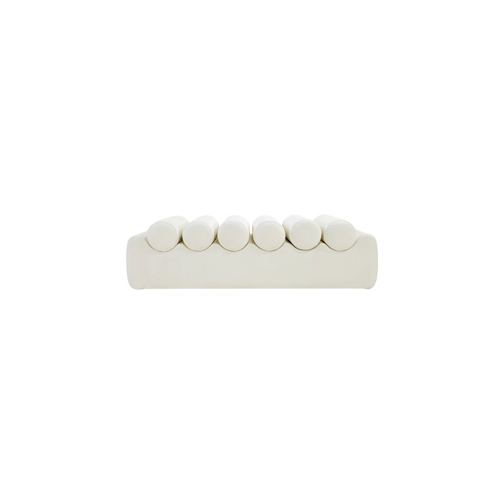 Rumble Cream Vegan Leather Bench