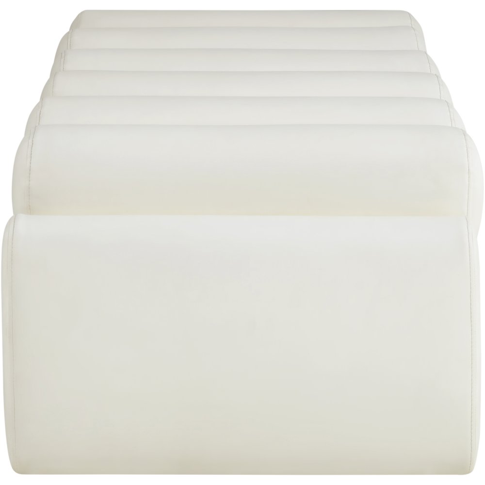 Rumble Cream Vegan Leather Bench