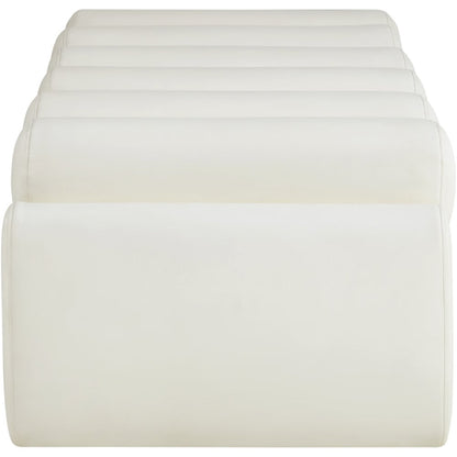 Rumble Cream Vegan Leather Bench