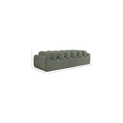 Rumble Green Vegan Leather Bench