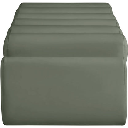 Rumble Green Vegan Leather Bench