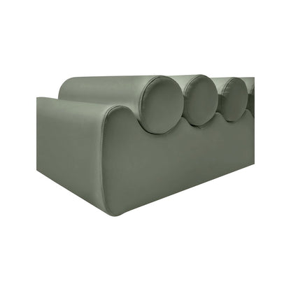 Rumble Green Vegan Leather Bench