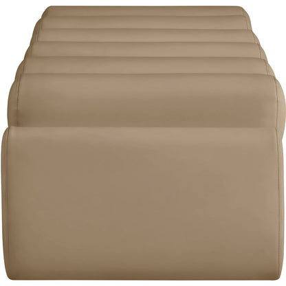 Rumble Tan Vegan Leather Bench