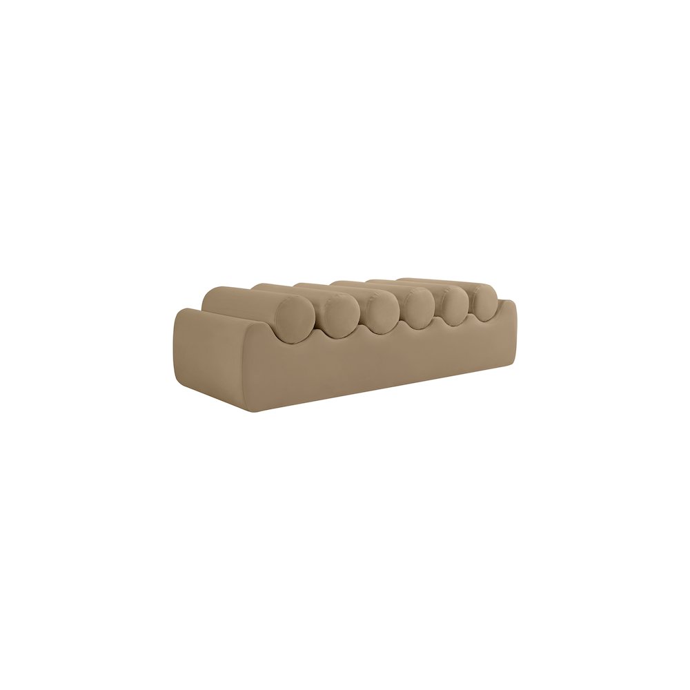 Rumble Tan Vegan Leather Bench