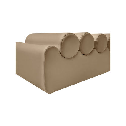 Rumble Tan Vegan Leather Bench