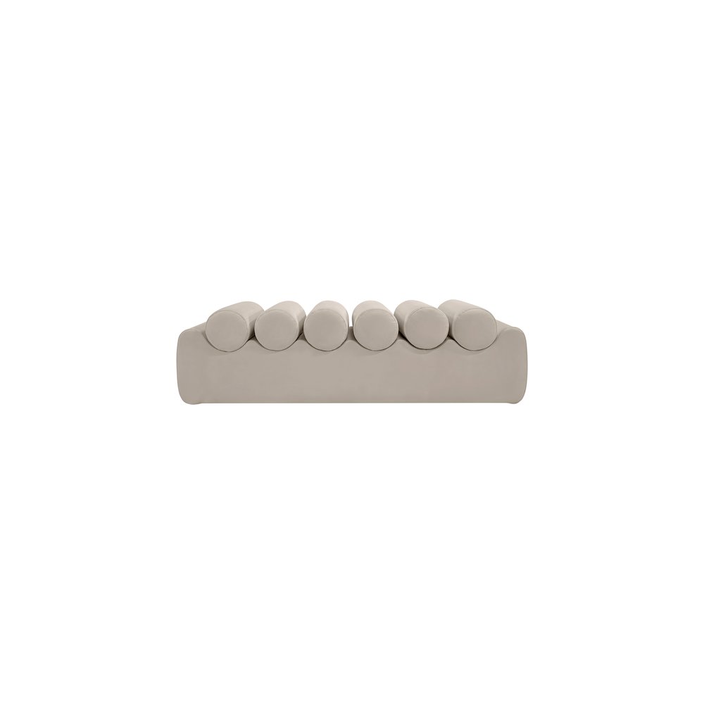 Rumble Taupe Vegan Leather Bench