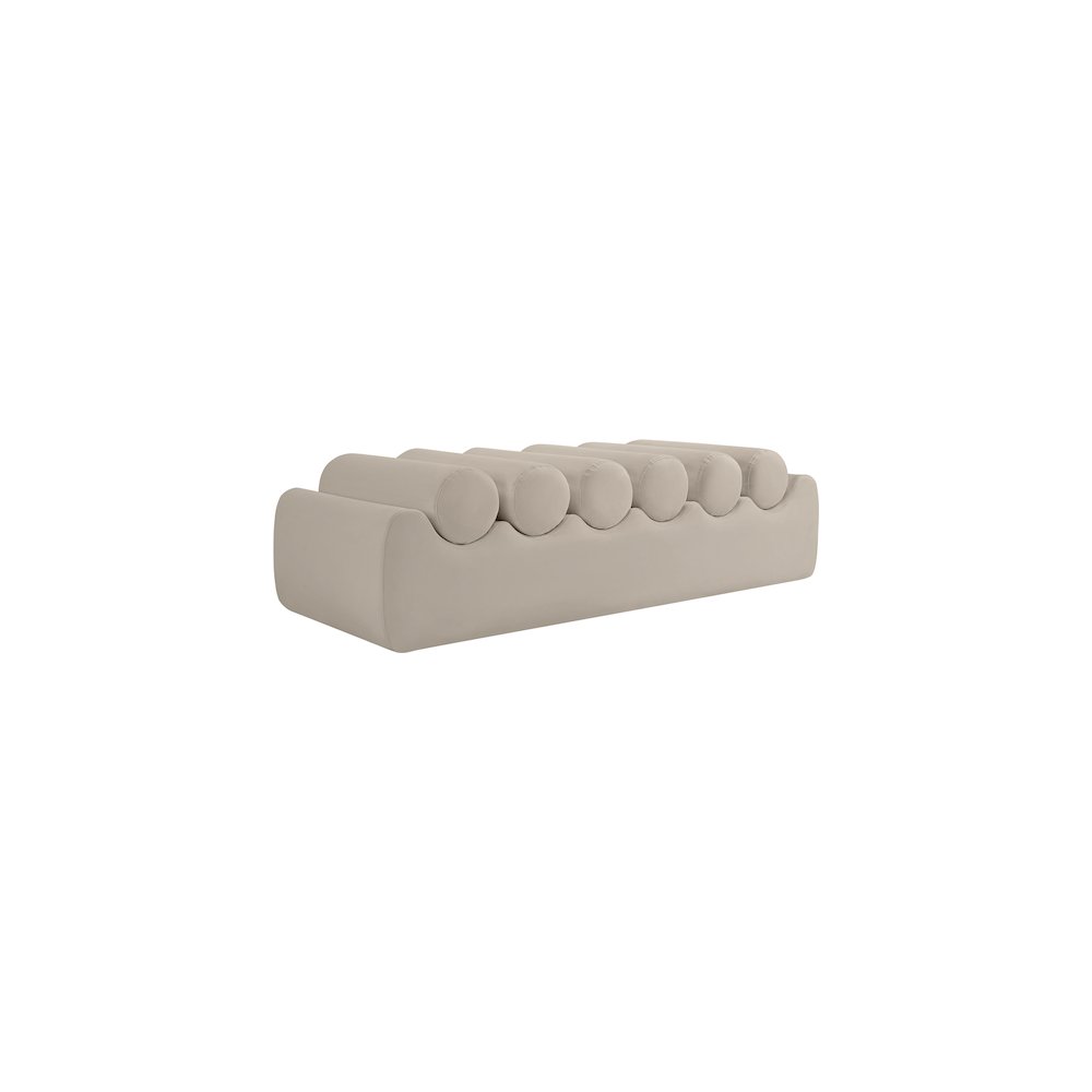 Rumble Taupe Vegan Leather Bench