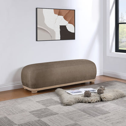 Calum Brown Chenille Fabric Bench