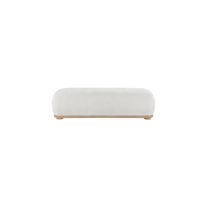Calum Cream Chenille Fabric Bench