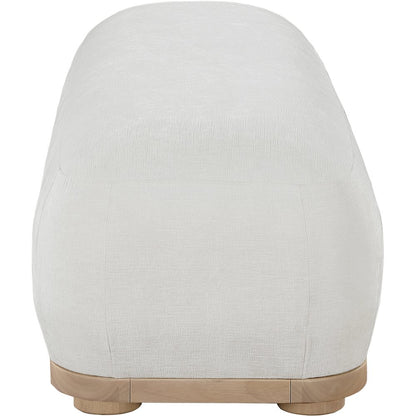 Calum Cream Chenille Fabric Bench