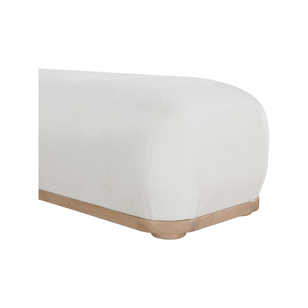 Calum Cream Chenille Fabric Bench