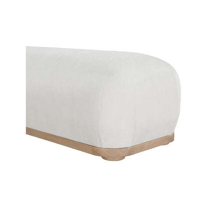 Calum Cream Chenille Fabric Bench
