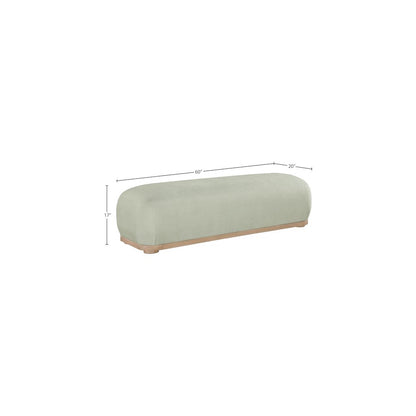 Calum Mint Chenille Fabric Bench