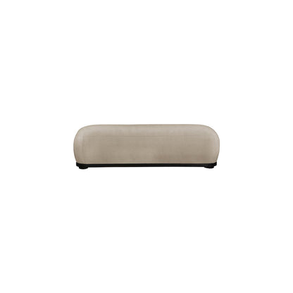 Calum Beige Chenille Fabric Bench