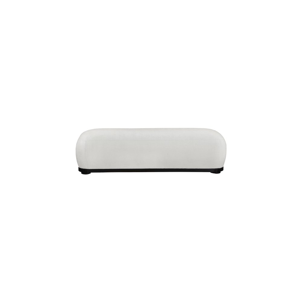 Calum Cream Chenille Fabric Bench