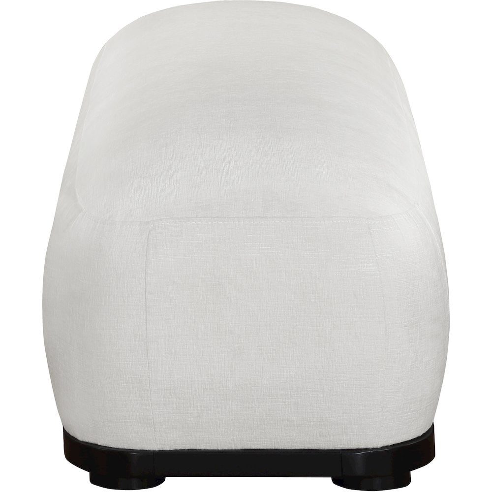Calum Cream Chenille Fabric Bench