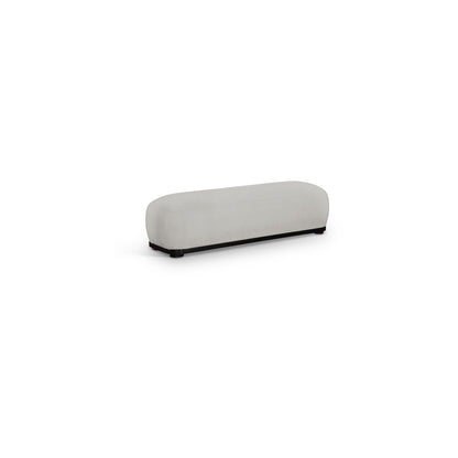 Calum Grey Chenille Fabric Bench