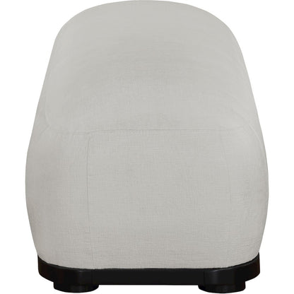 Calum Grey Chenille Fabric Bench
