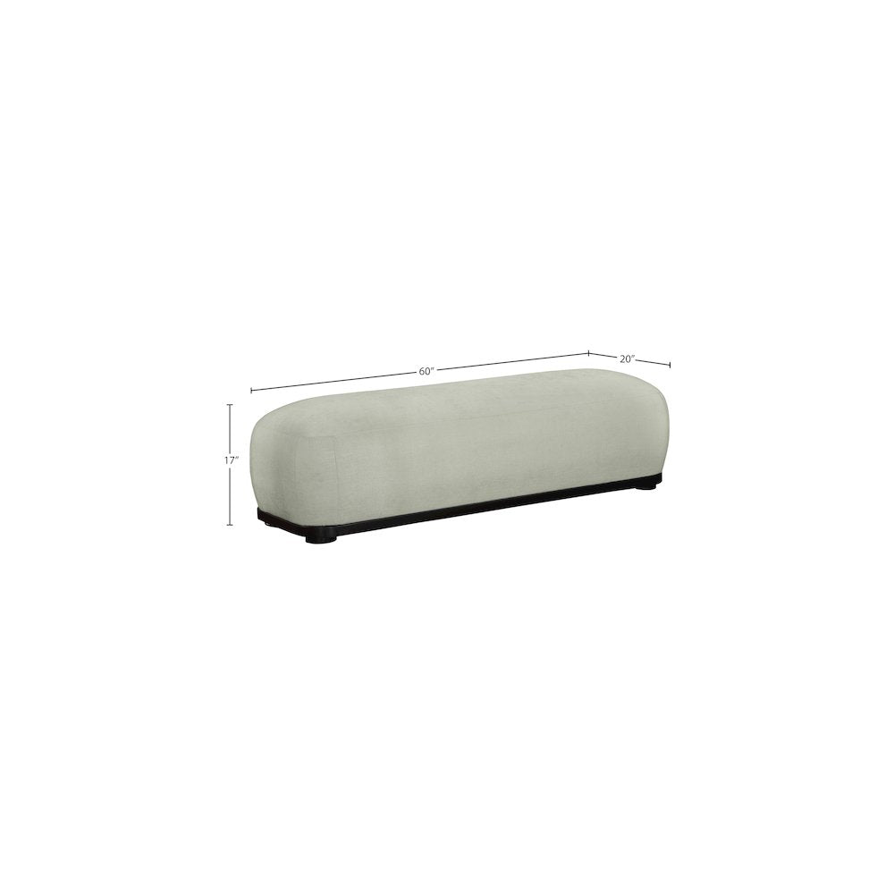 Calum Mint Chenille Fabric Bench